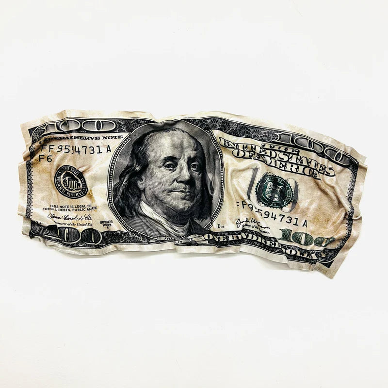 Sculpture froissée - Billet de 100$