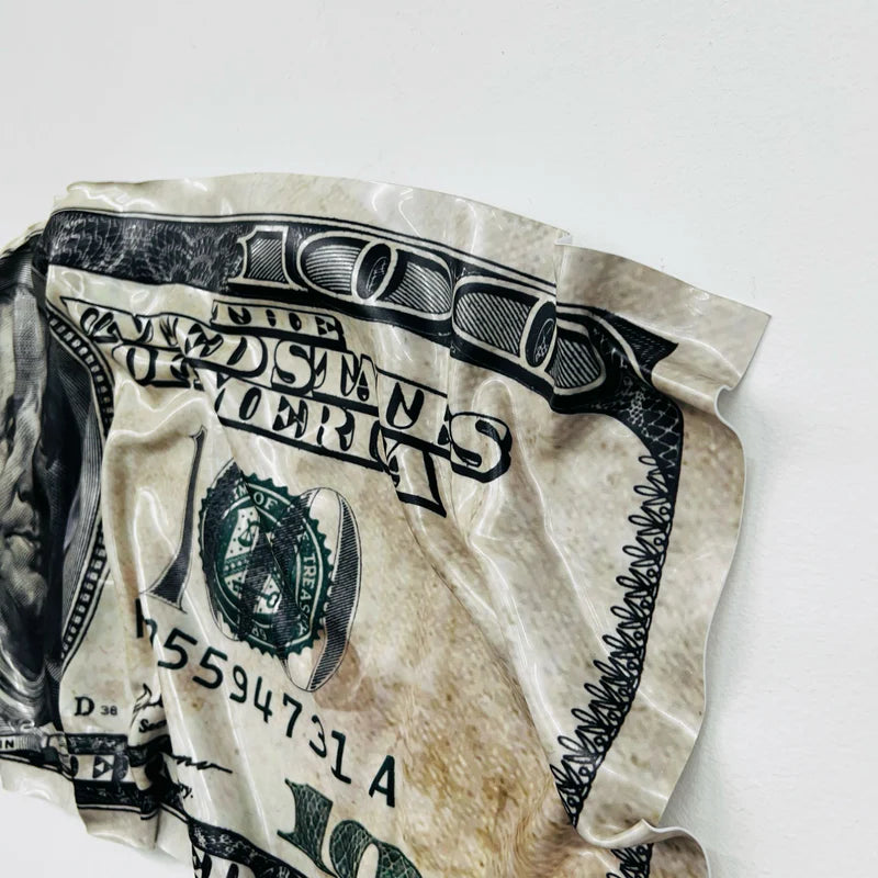 Sculpture froissée - Billet de 100$