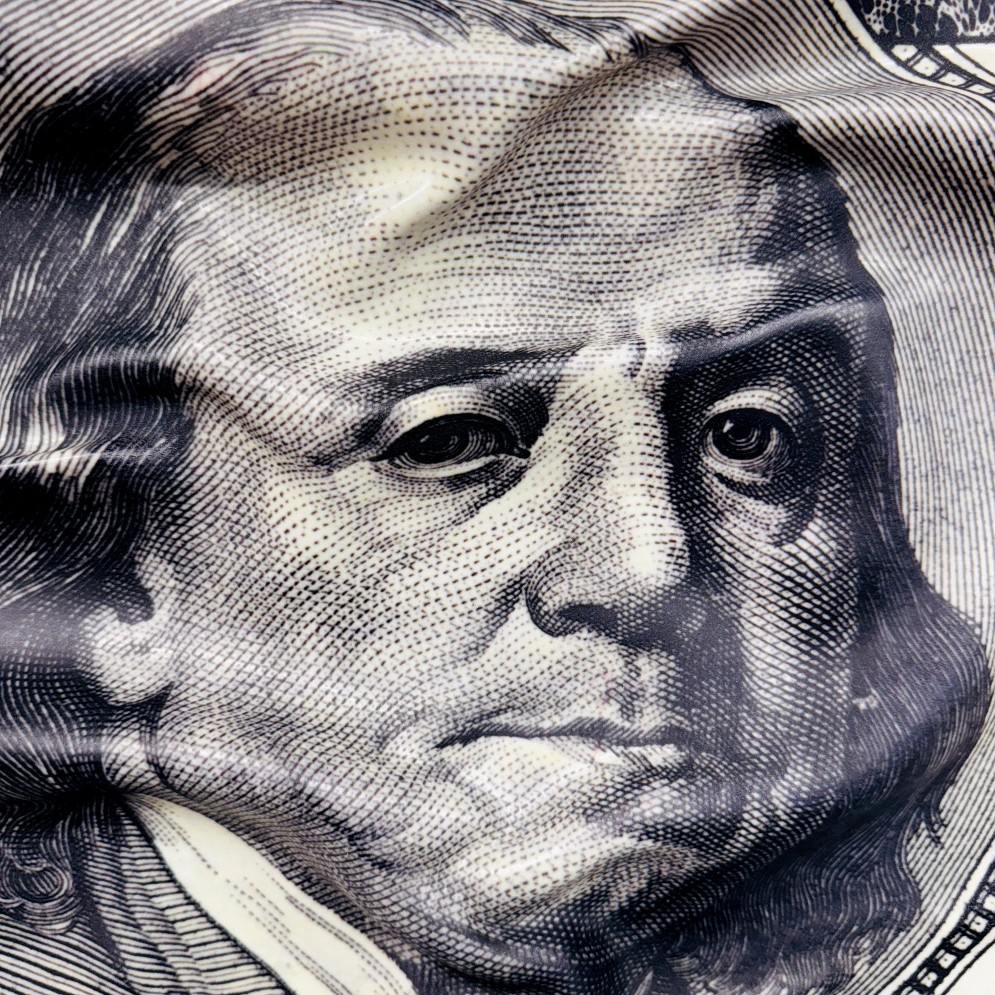 Tableau froissé - Billet de 100 Dollars - Luxartis
