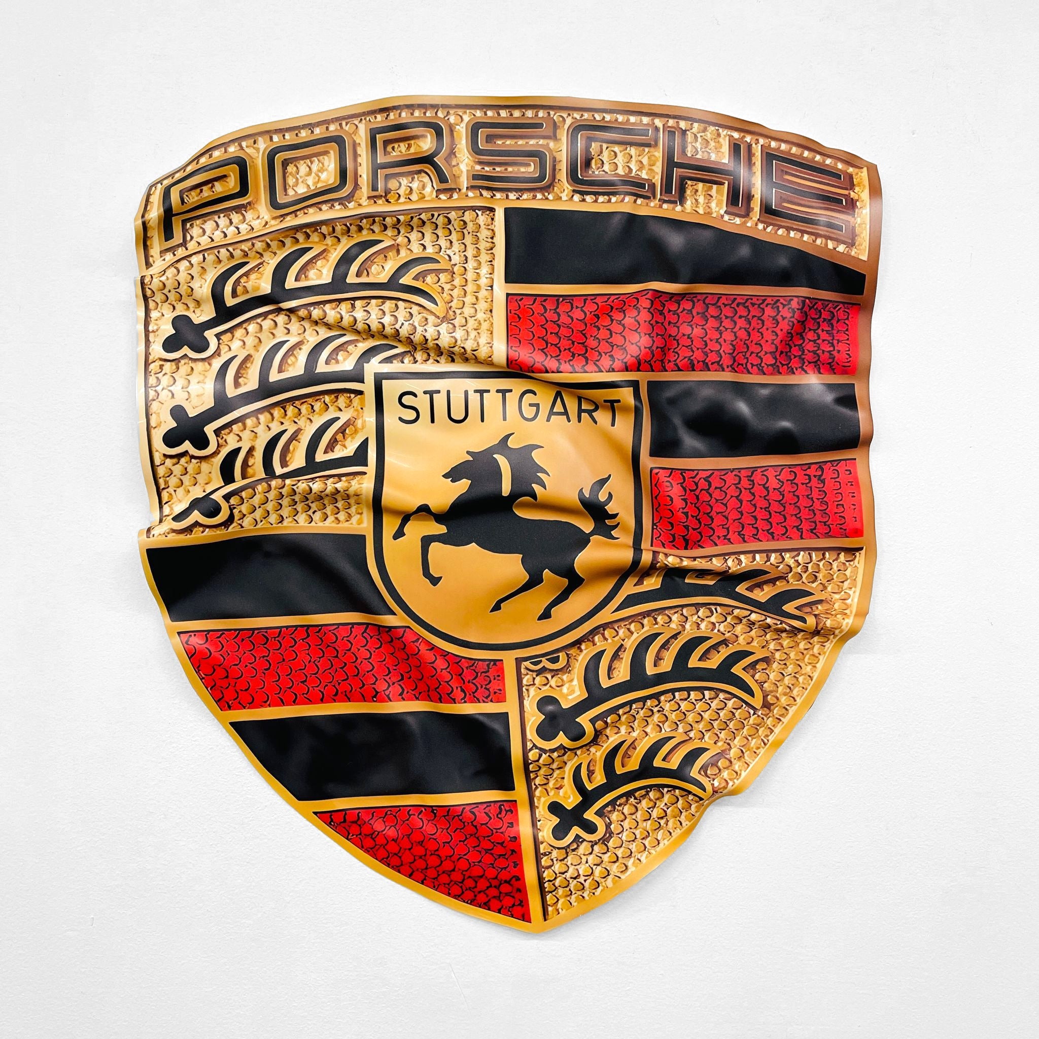Tableau froissé - Logo Porsche - Luxartis