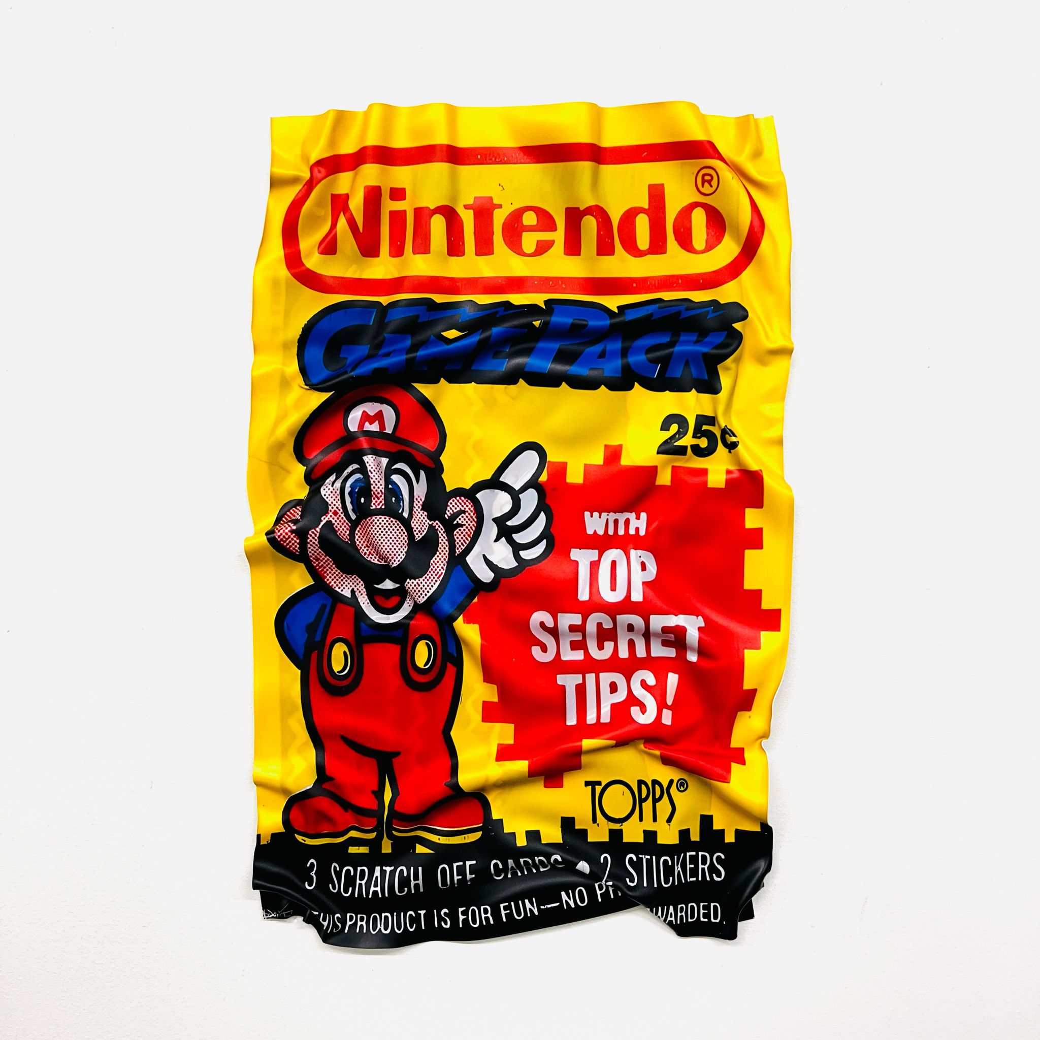 Tableau froissé - Mario Nintendo - Luxartis