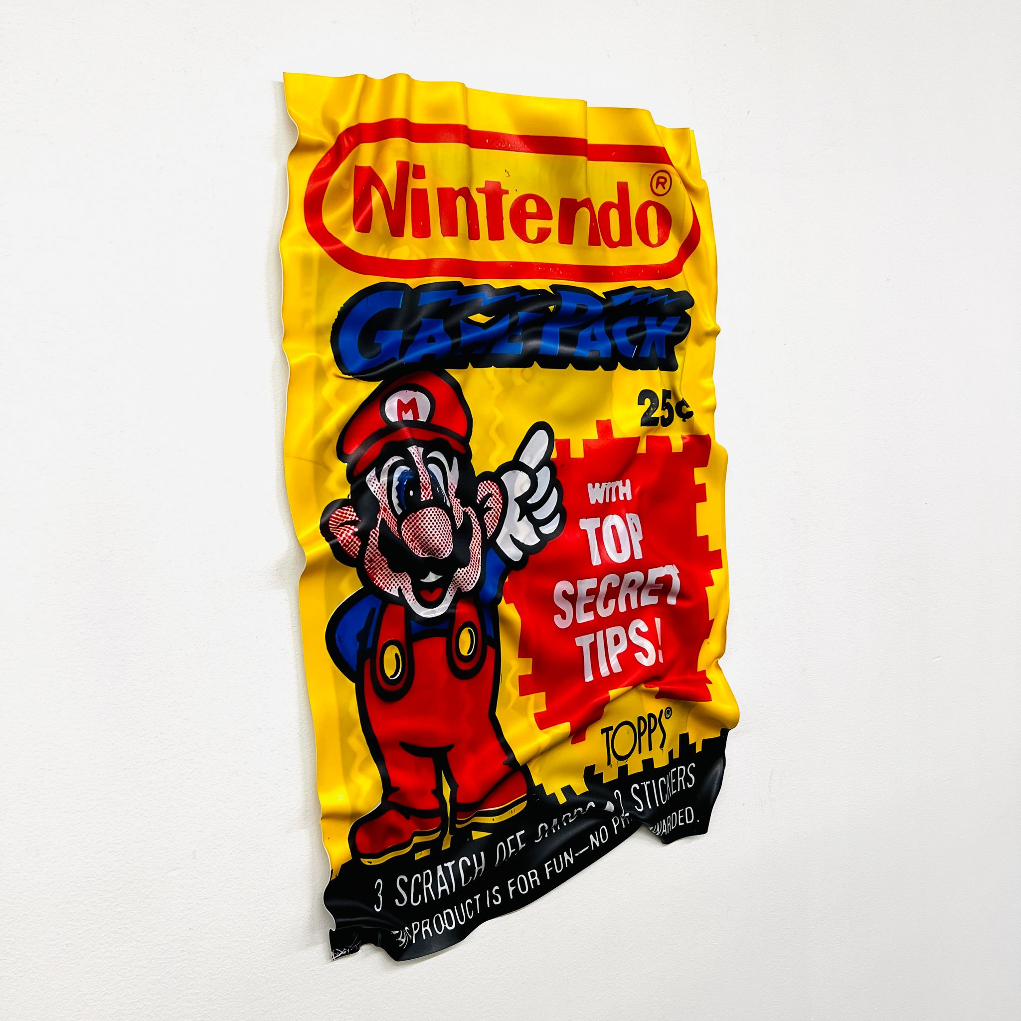 Tableau froissé - Mario Nintendo - Luxartis